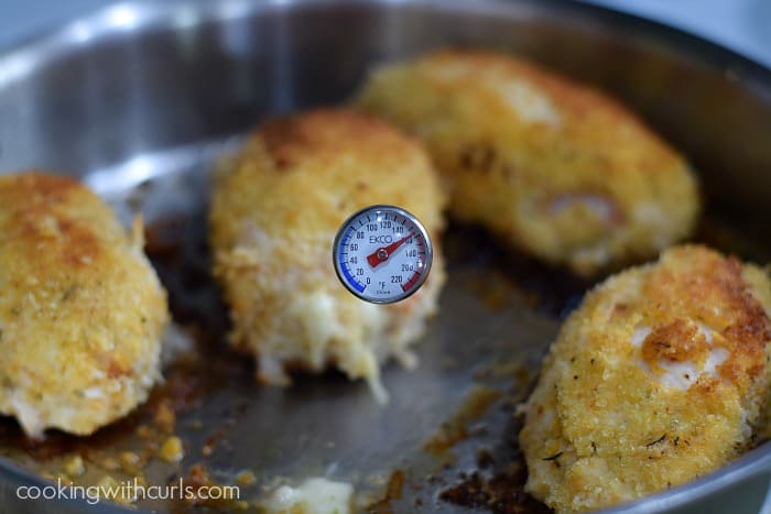 Chicken Cordon Bleu thermometer cookingwithcurls.com