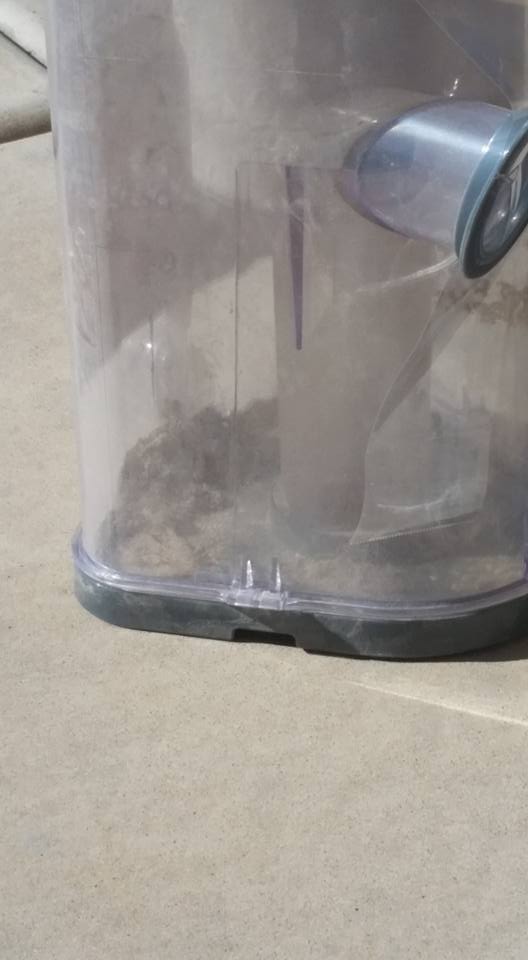 Scorpion in a vacuum canister.