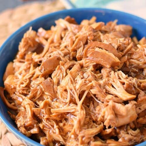 Slow Cooker Shredded Barbecue Chicken - Cooking with Curls