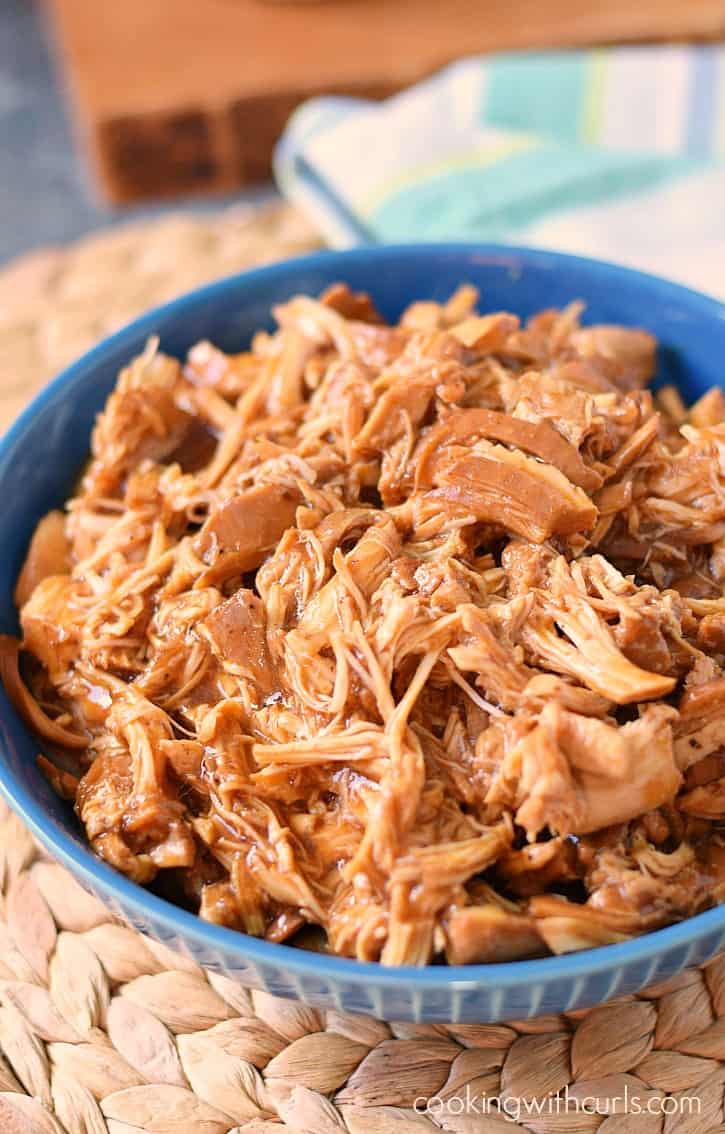 Slow Cooker Shredded Barbecue Chicken