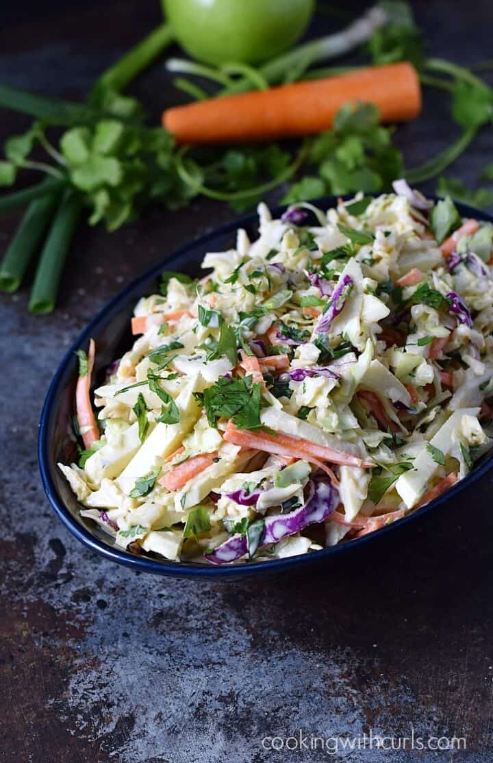 Apple Coleslaw Cooking with Curls