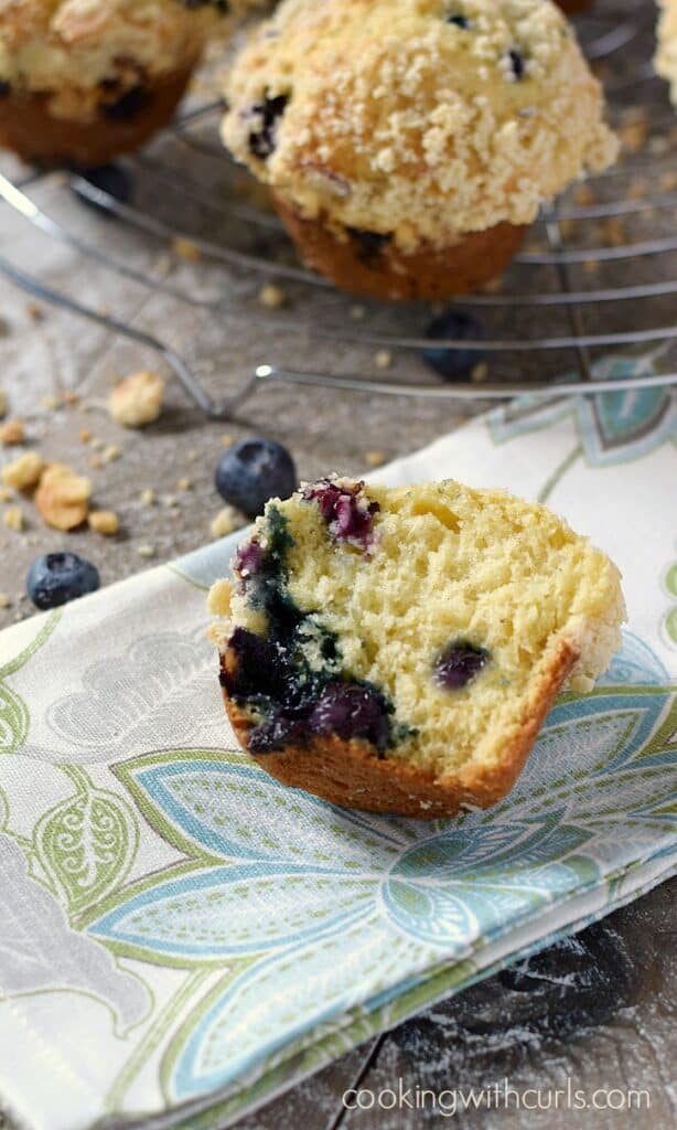 Bakery Style Blueberry Muffins - Cooking with Curls