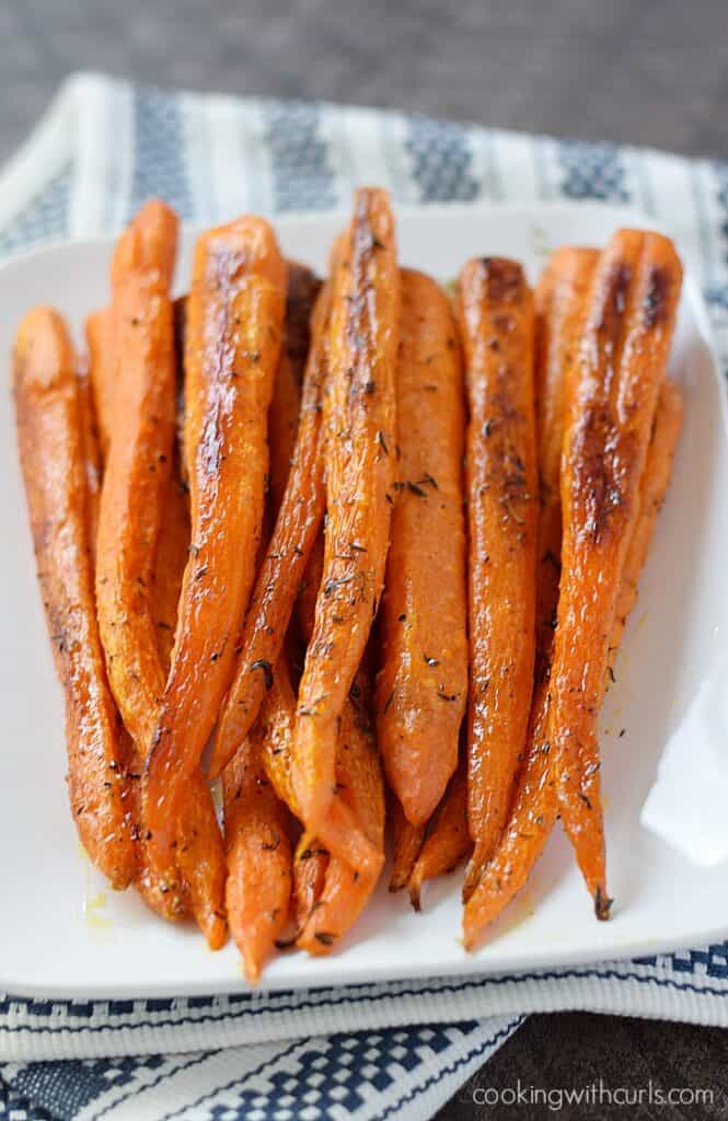 Simple Roasted Carrots Cooking with Curls