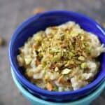 Change up your morning routine with this fun and delicious Pistachio Baklava Oatmeal | cookingwithcurls.com