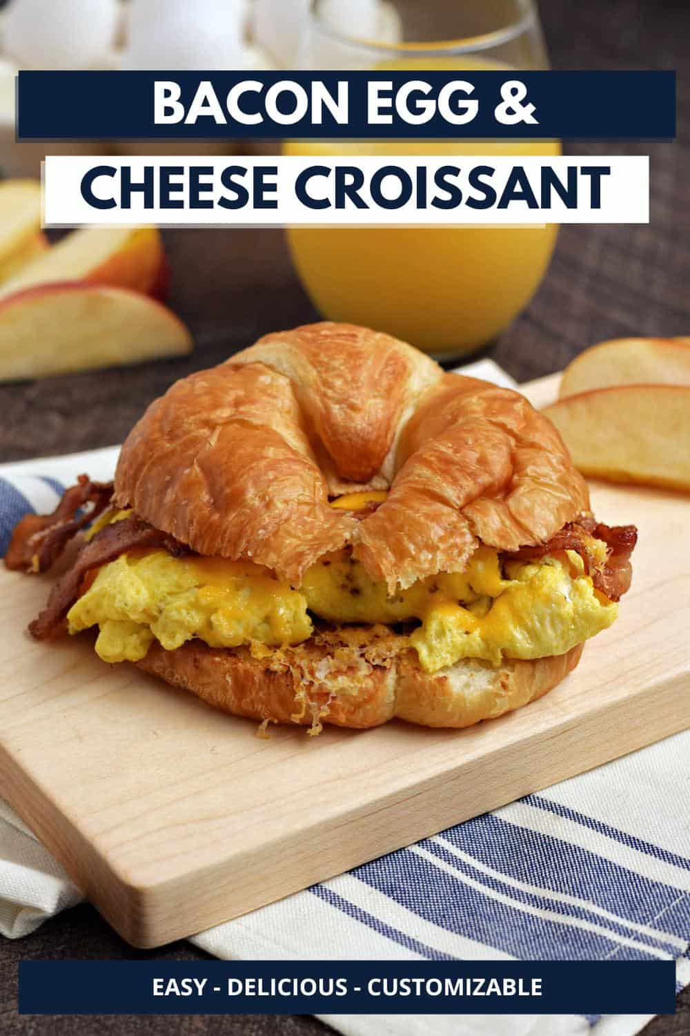 Bacon Egg and Cheese Croissant - Cooking with Curls