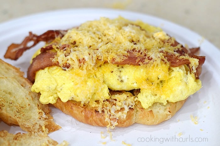 Bacon Egg and Cheese Croissant cheese cookingwithcurls.com
