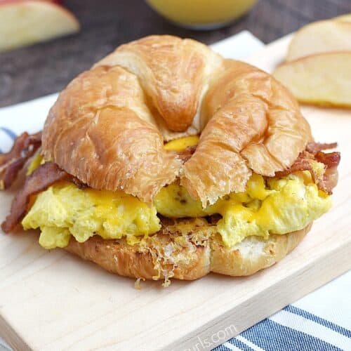 Bacon Egg and Cheese Croissant - Cooking with Curls