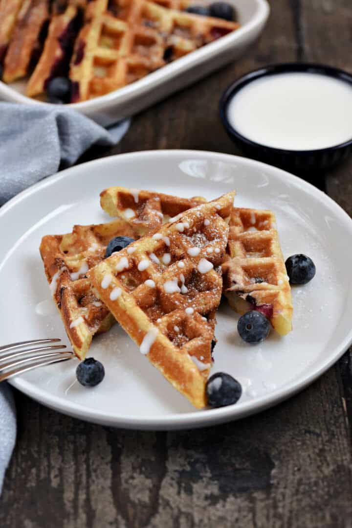 Blueberry Lemon Waffled Muffins - Cooking with Curls