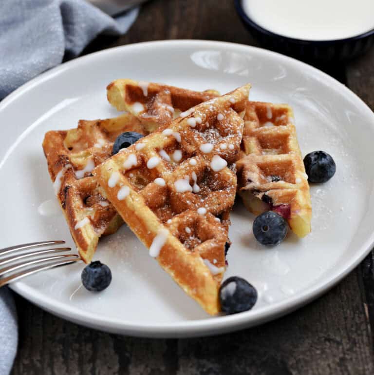 Blueberry Lemon Waffled Muffins - Cooking with Curls