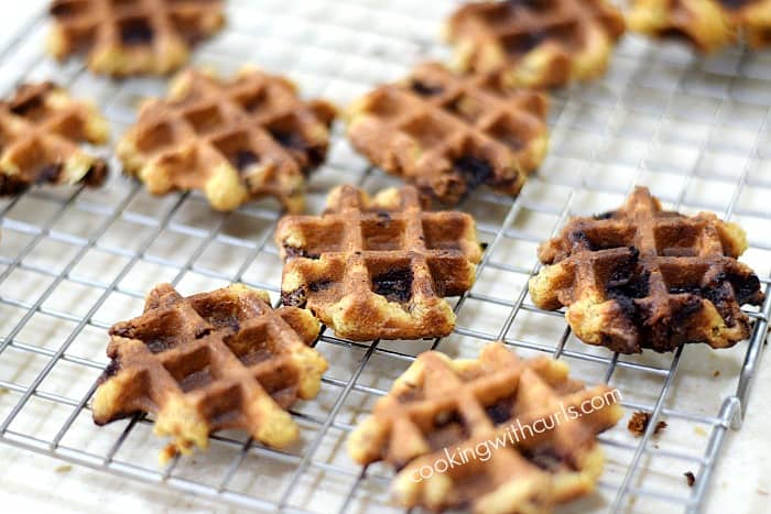 Chocolate Chip Waffled Cookies cool cookingwithcurls.com