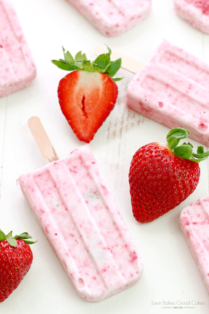 Strawberry Yogurt Popsicles