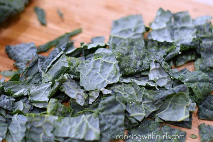 Black Kale Salad strips cookingwithcurls.com