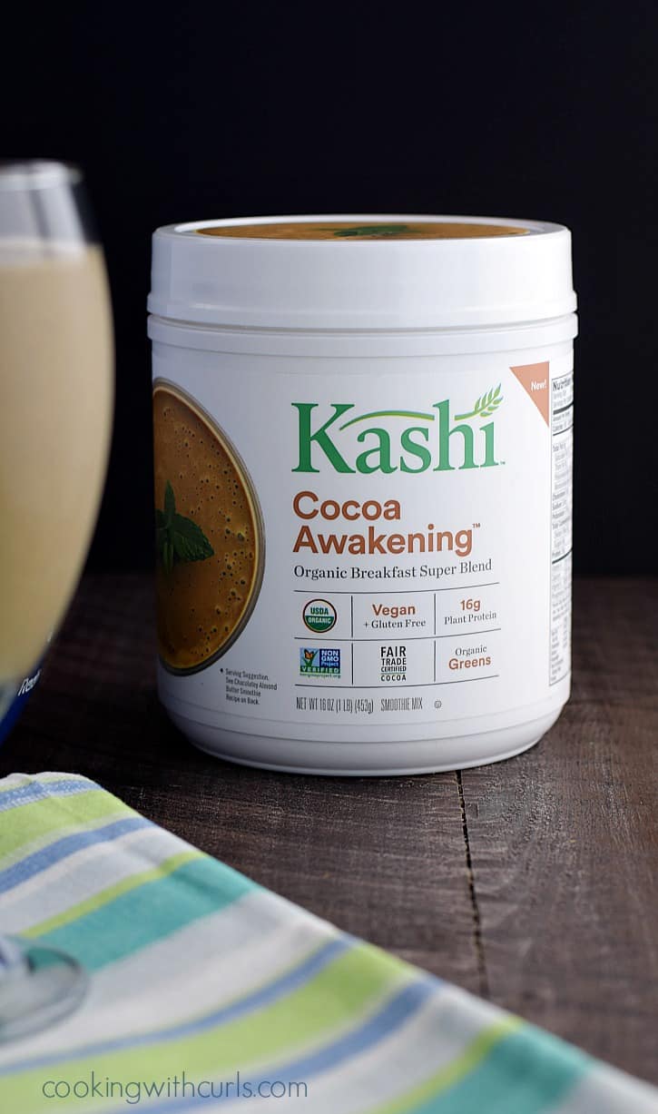 Chocolate Peanut Butter Protein Smoothie made with Kashi Cocoa Awakening® | cookingwithcurls.com