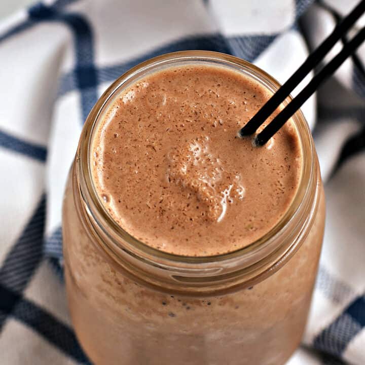 Chocolate Peanut Butter Protein Smoothie Cooking with Curls