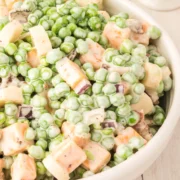 Creamy peas and carrots salad.