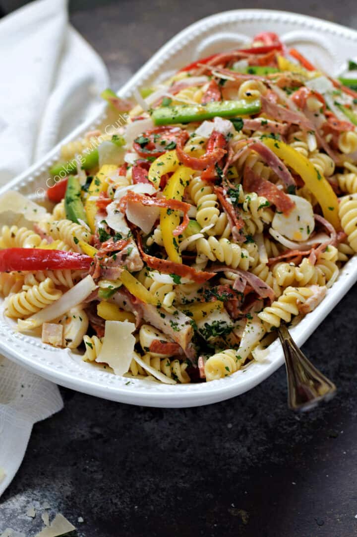 Antipasto Pasta Salad - Cooking with Curls