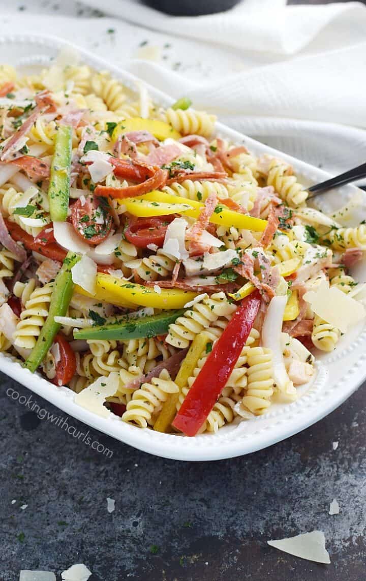 Antipasto Pasta Salad - Cooking With Curls