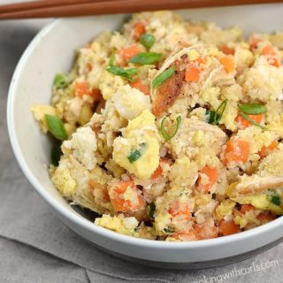 Chicken Fried Rice that is better than takeout and much healthier since you can adjust the ingredients to fit your dietary needs! cookingwithcurls.com