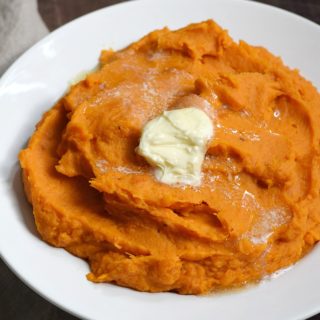 Mashed Sweet Potatoes are the perfect go-to side dish that goes perfectly with just about everything | cookingwithcurls.com