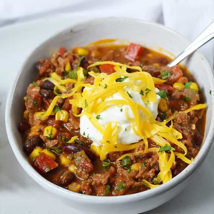 Southwest Chili with Black Beans and Corn - Cooking with Curls