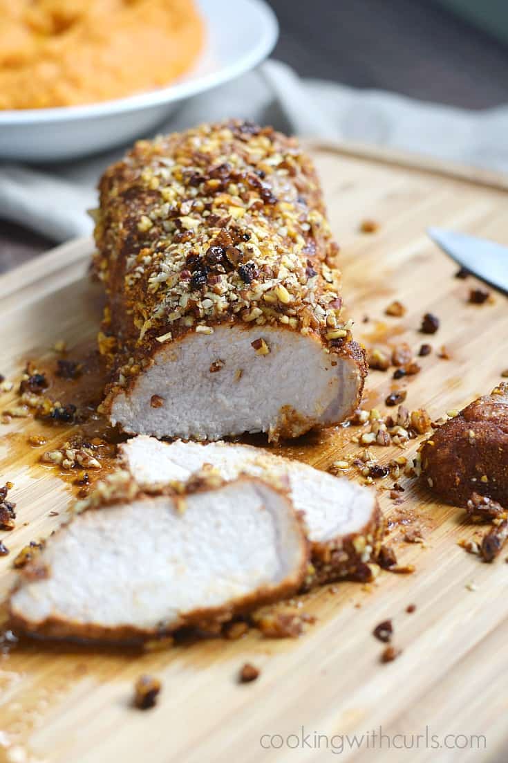 This Pecan-Crusted Pork Tenderloin is loaded with flavor and cooked to perfection | cookingwithcurls.com