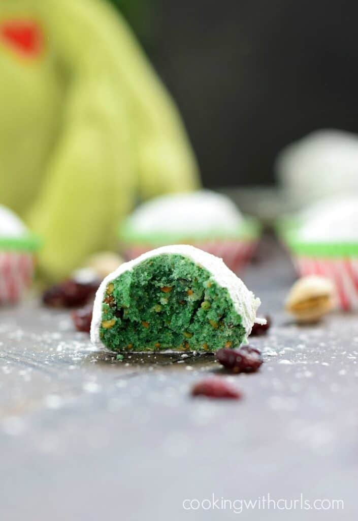 Grinch Snowball Cookies - Cooking with Curls