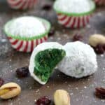 These Grinch Snowball Cookies are sure to become your new holiday favorite | cookingwithcurls.com