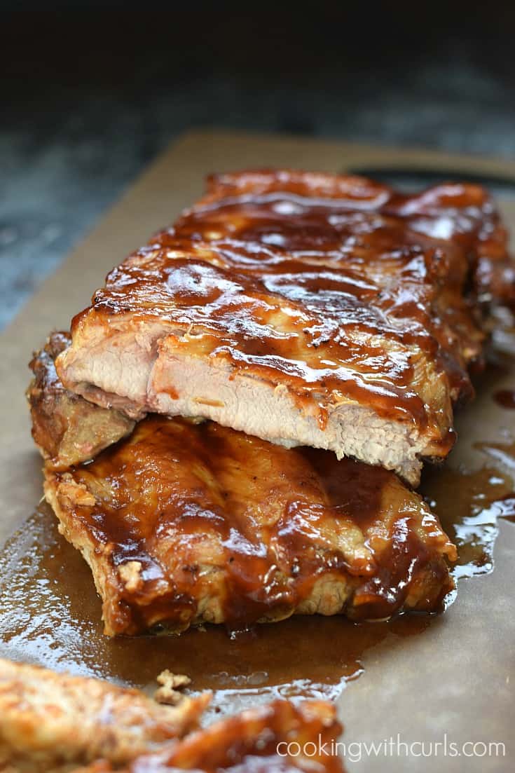 Too cold to grill outside? These Instant Pot Barbecue Ribs are ready in no time and perfect any night of the week | cookingwithcurls.com