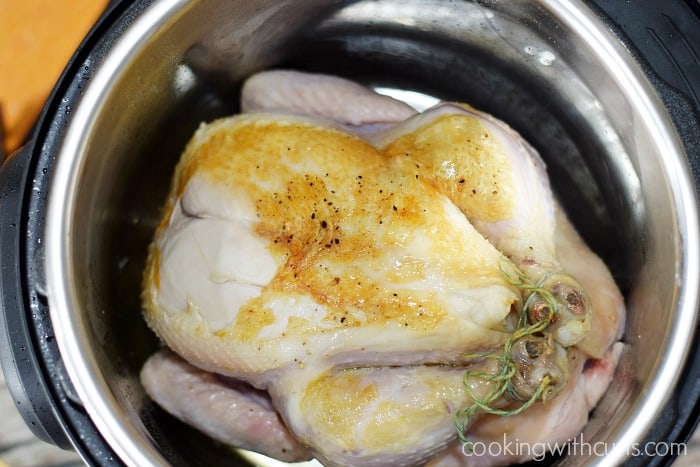Instant Pot Faux-tisserie Chicken saute cookingwithcurls.com