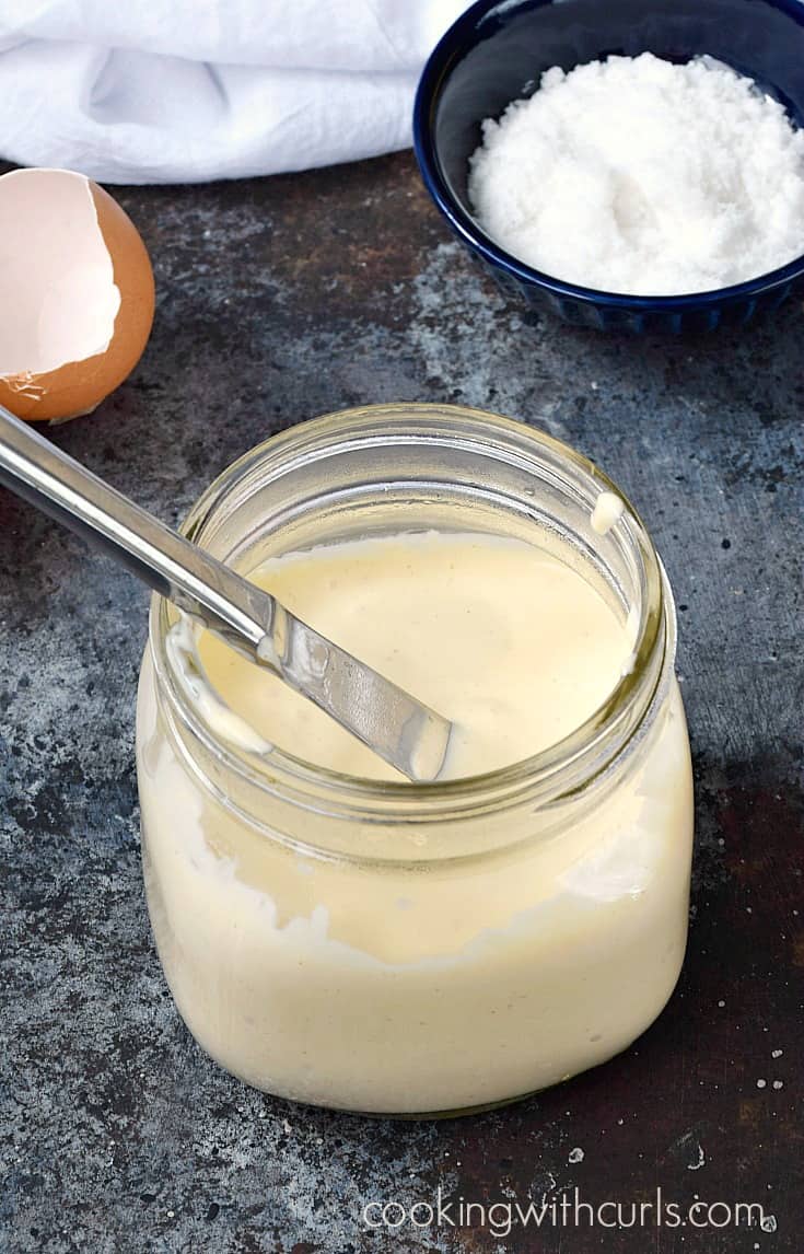 Once you make this Easy Blender Mayonnaise, you will never buy the pre-made stuff in the store again! cookingwithcurls.com