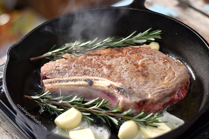 Pan-Seared Ribeye Steak sear cookingwithcurls.com