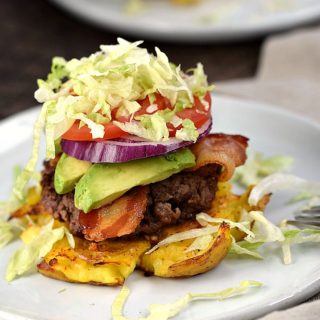 Smashed Potato Burgers with all the your favorite toppings! cookingwithcurls.com