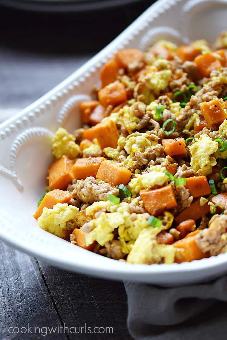 This Sweet Potato Hash is perfect for breakfast, lunch, or dinner. It's also versatile enough to swap out ingredients with what you have on hand | cookingwithcurls.com