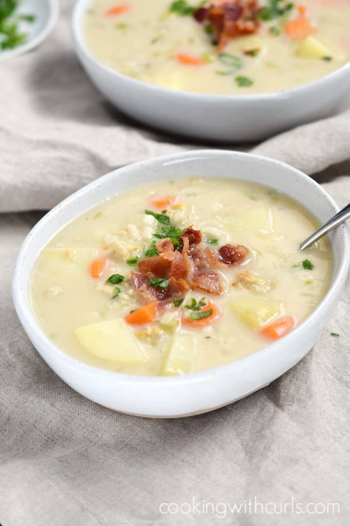 Whole 30 Clam Chowder - Cooking with Curls