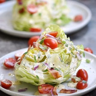 Whole 30 Wedge Salad with Homemade Ranch Dressing | cookingwithcurls.com