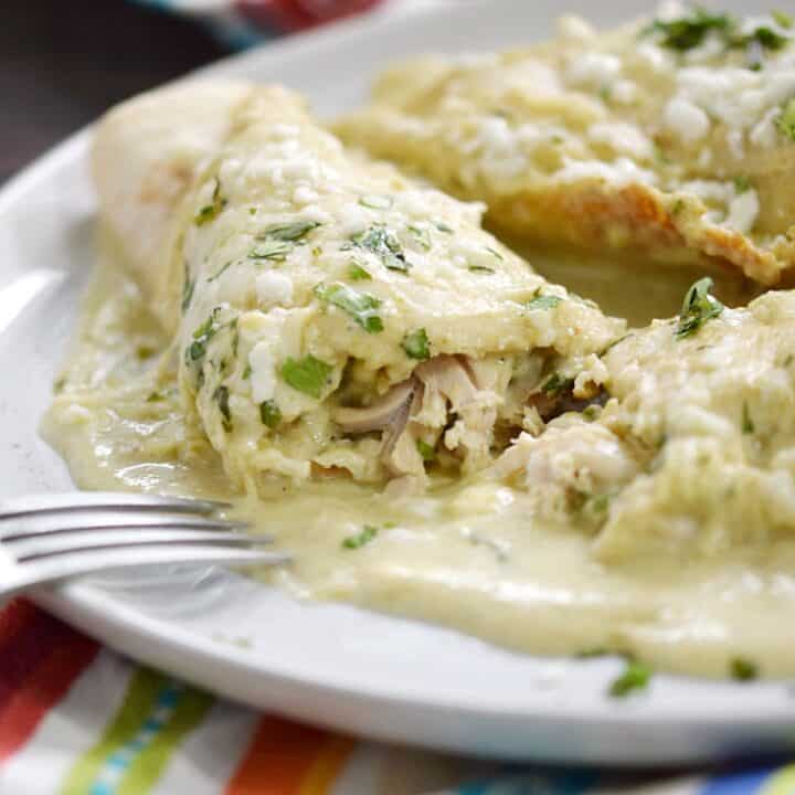 Simple Chicken Enchiladas Verdes Cooking with Curls
