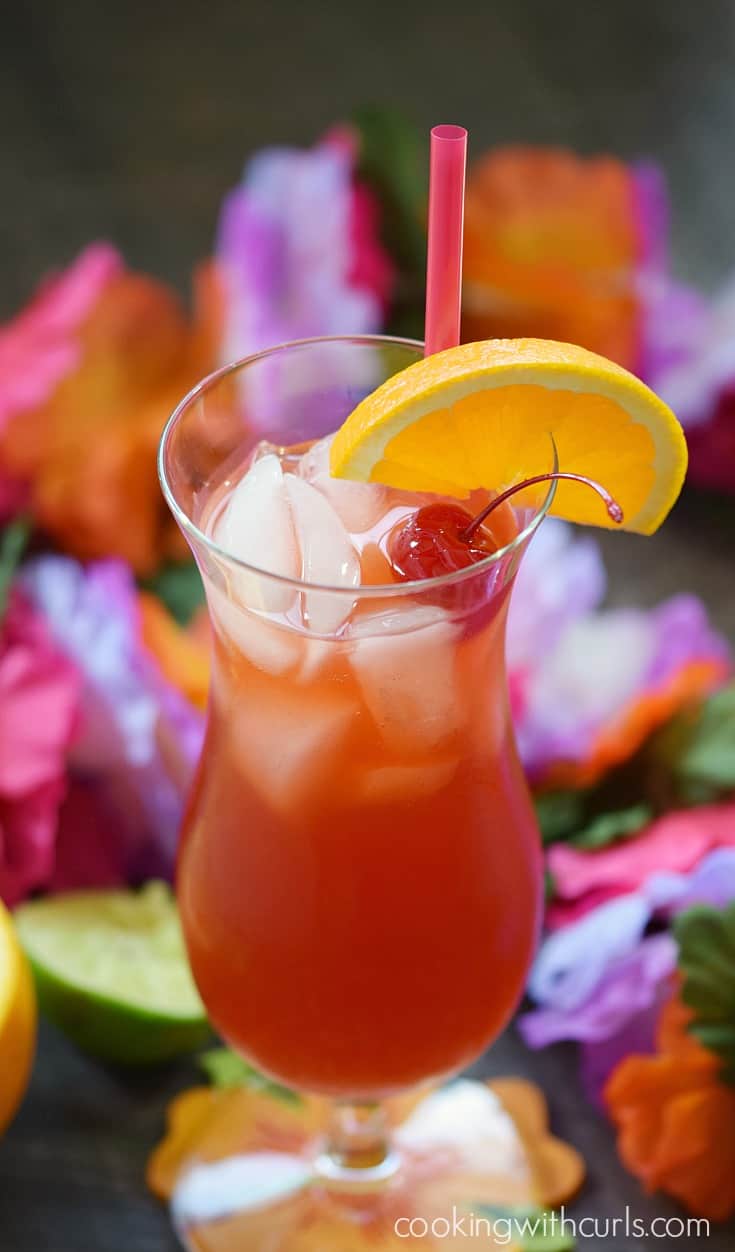 This Hurricane Cocktail seems tame at first, then turns into a full-blown Category 5 if you let your guard down | cookingwithcurls.com