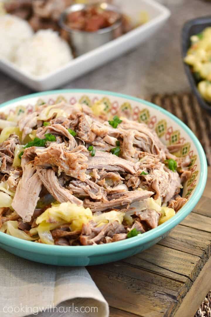 Instant Pot Kalua Pork Cooking with Curls