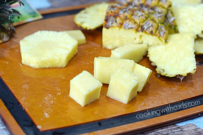 Pineapple Daiquiri Sorbet cut cookingwithcurls.com