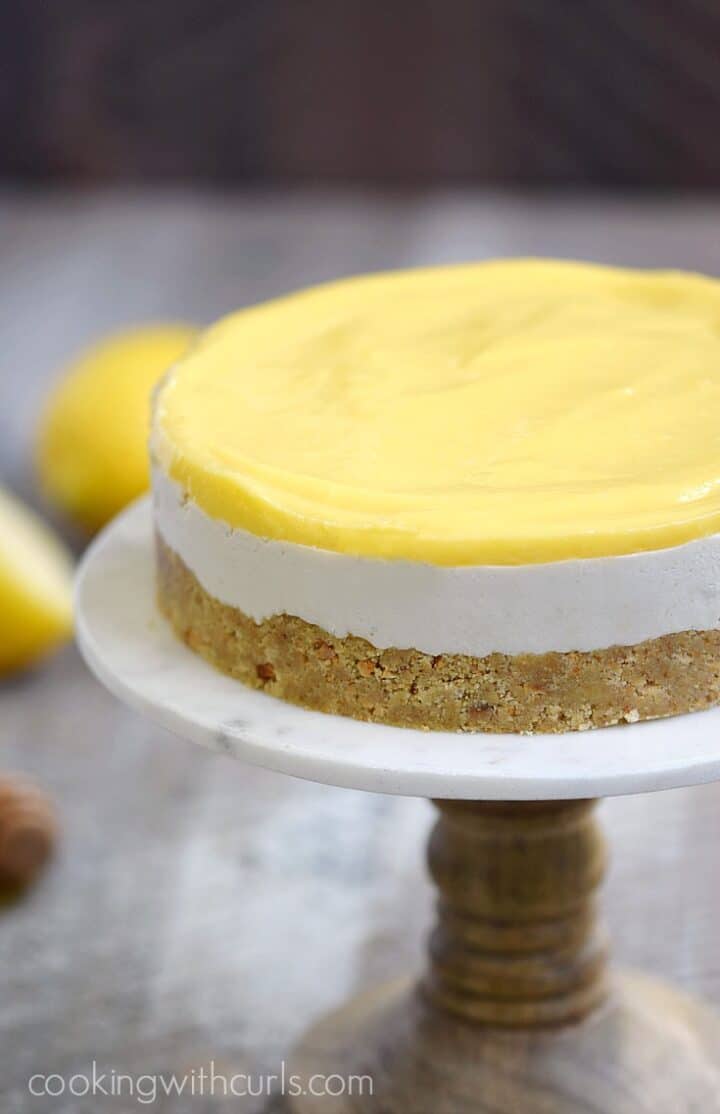 Paleo Lemon Cheesecake - Cooking with Curls