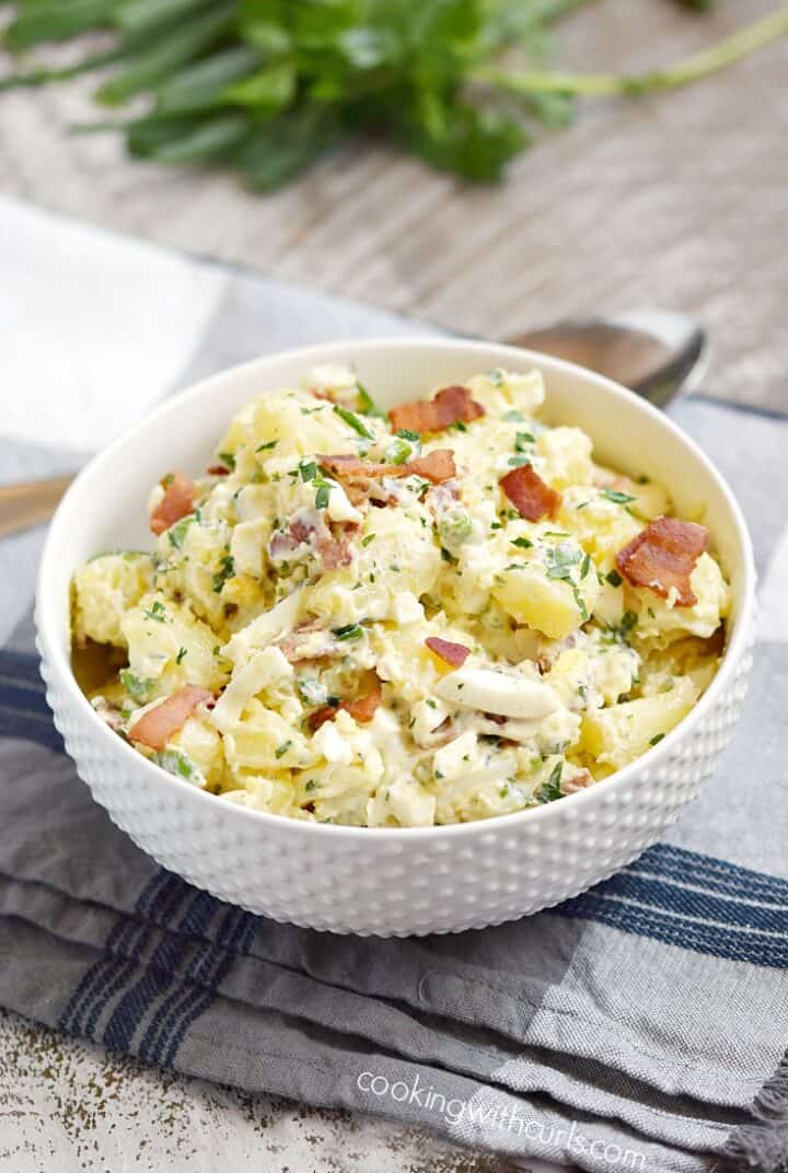 Instant Pot Bacon Potato Salad - Cooking with Curls