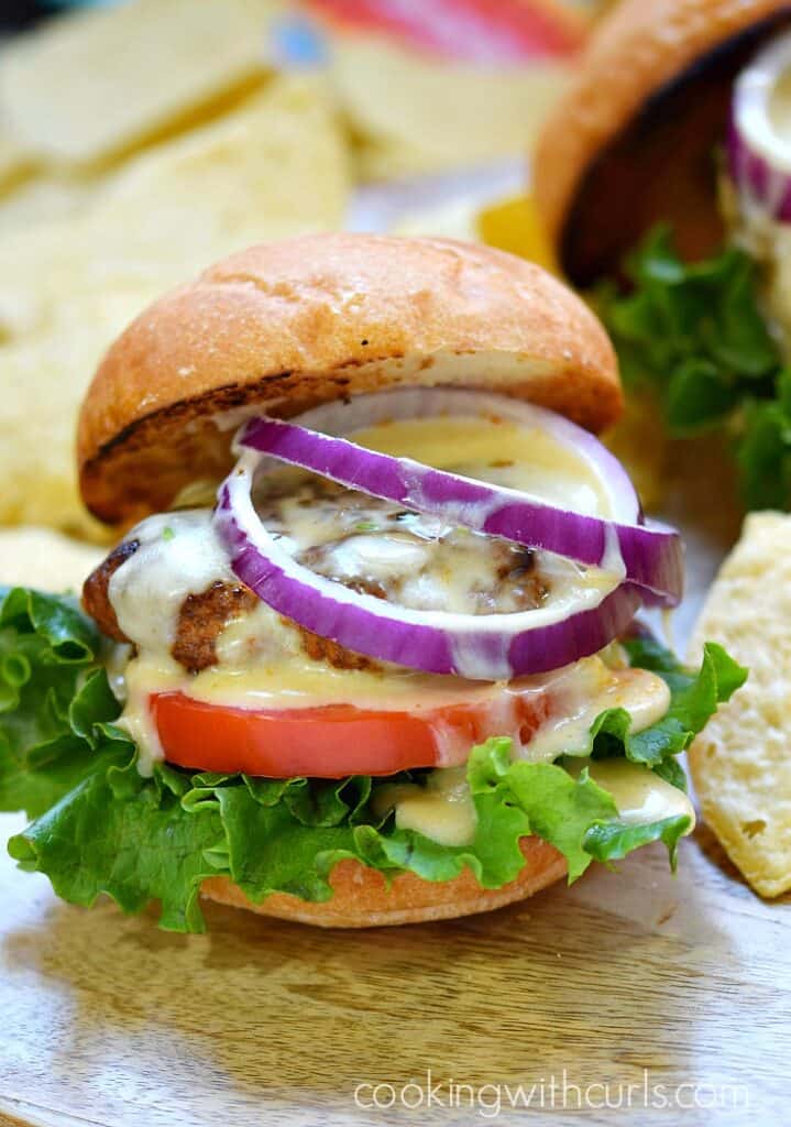 Mexican Burgers with Queso Blanco - Cooking with Curls