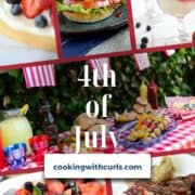 Graphic with six images of food for 4th of July.