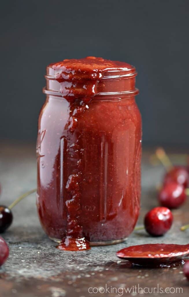 Cherry Bourbon Barbecue Sauce Cooking with Curls