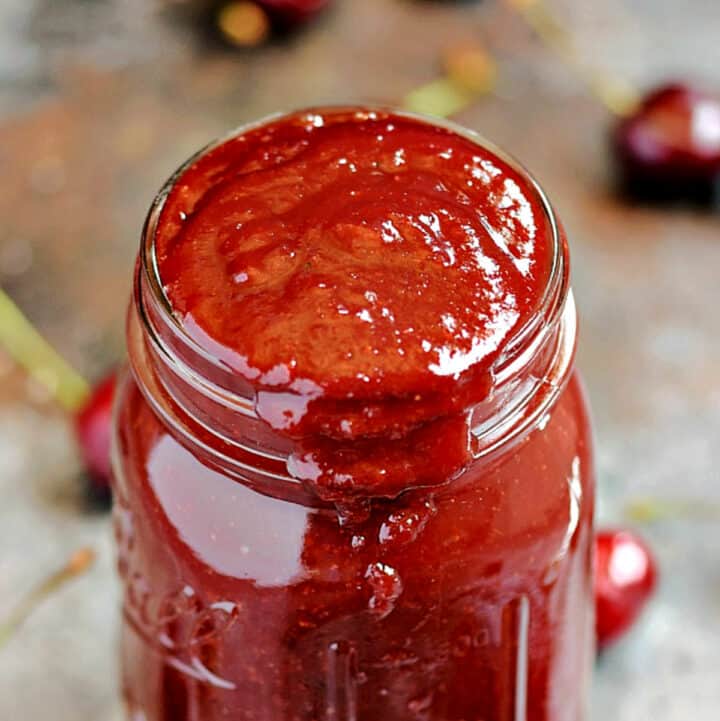 Cherry Bourbon Barbecue Sauce Cooking with Curls