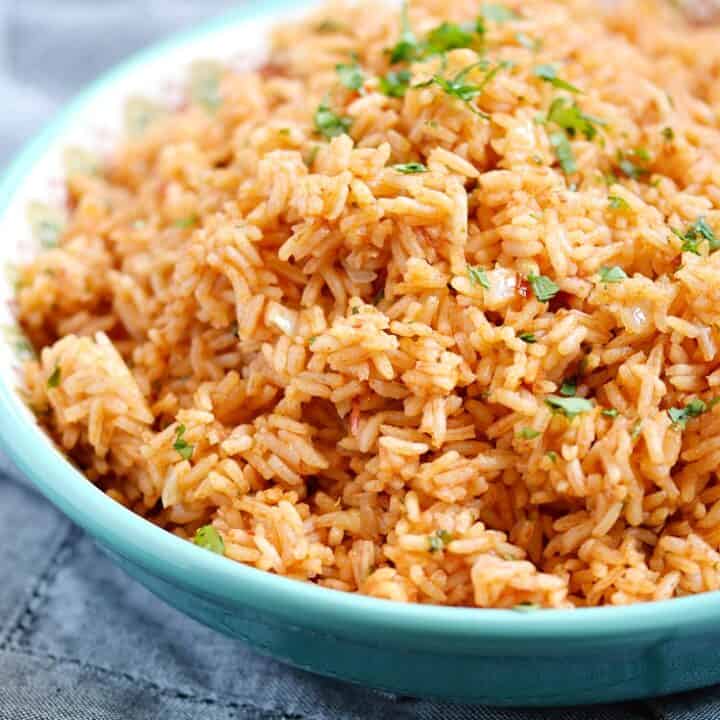 Instant Pot Spanish Rice Cooking with Curls