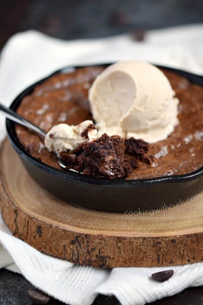 Skillet Brownies for Two Cooking with Curls