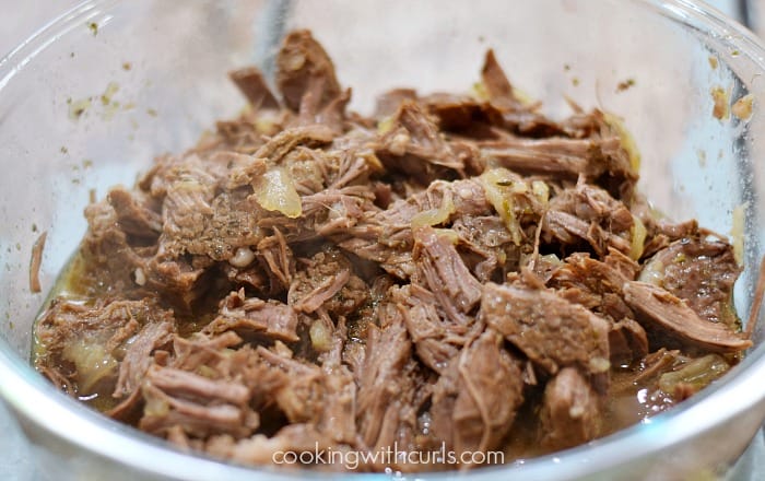 Instant Pot Italian Beef shred cookingwithcurls.com