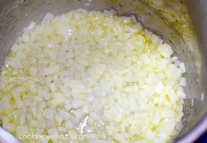 Instant Pot Spanish Rice onions cookingwithcurls.com