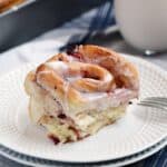 No one will stay in bed once they smell these Cherry Sweet Rolls baking in the oven | cookingwithcurls.com
